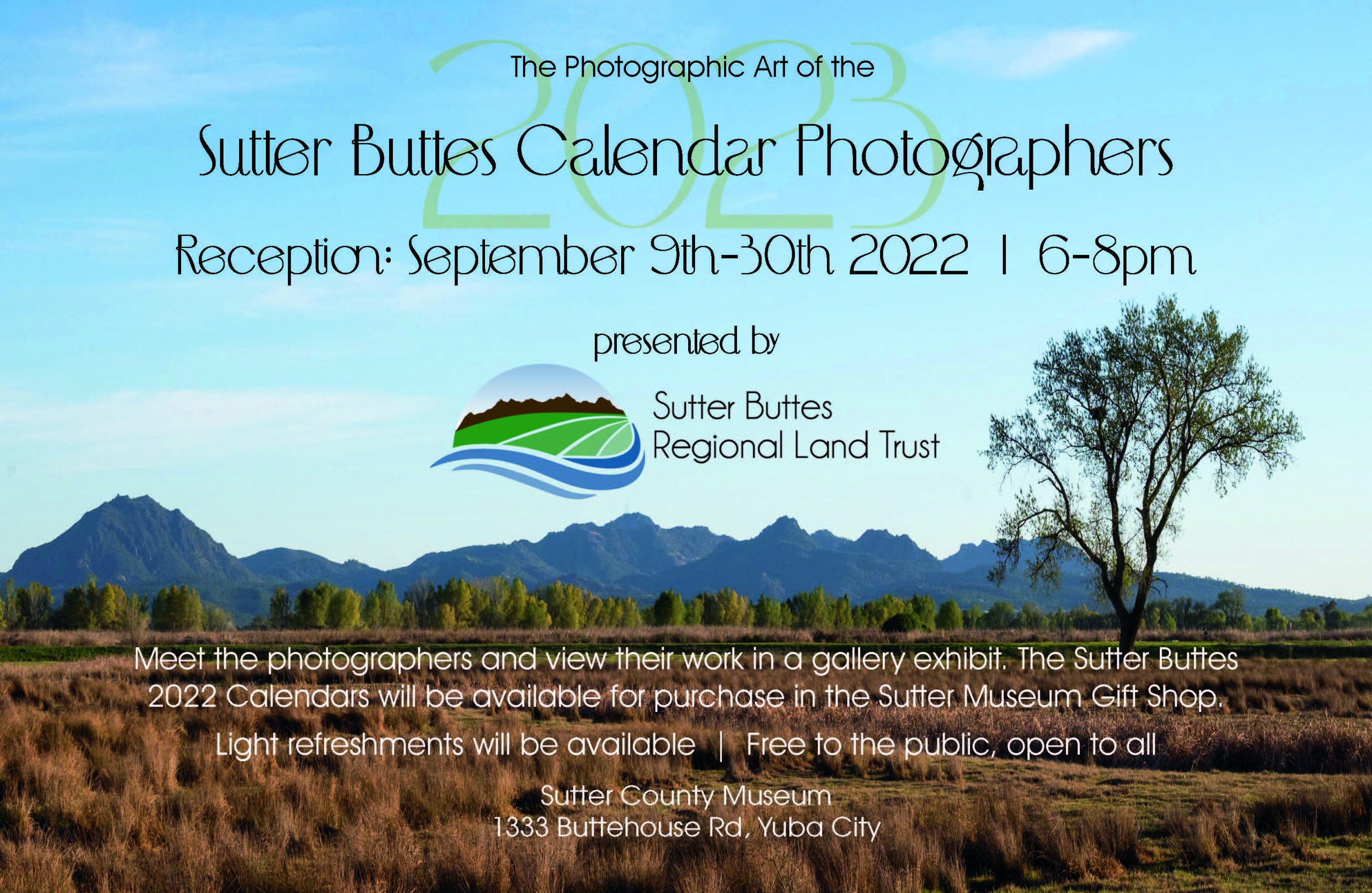 2024 Sutter Buttes Calendar Reception Sutter Buttes Regional Land Trust